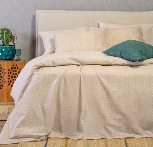 Σεντόνια Μονά (Σετ) με Λάστιχο Melinen Ultra Line Maverick Beige