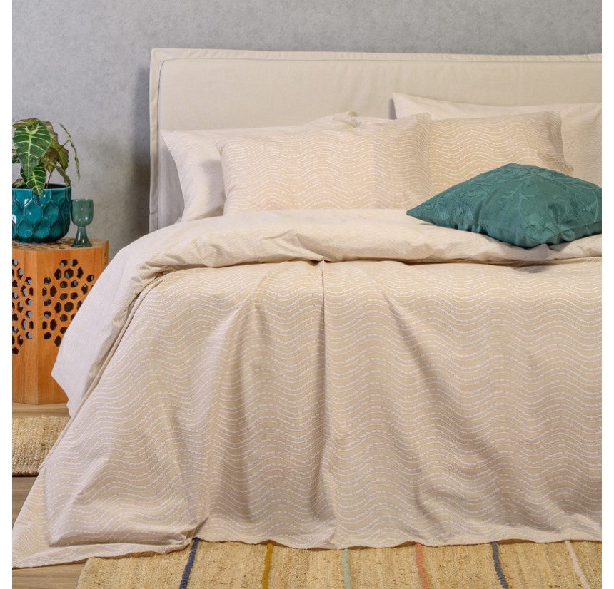 Σεντόνια Μονά (Σετ) με Λάστιχο Melinen Ultra Line Maverick Beige