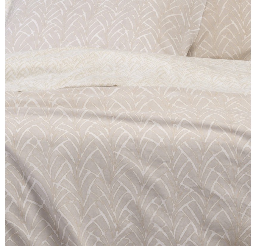 Σεντόνια Διπλά (Σετ) Melinen Ultra Line Coral Light Grey