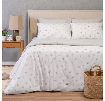 Σεντόνια Μονά (Σετ) Melinen Ultra Line Spring Light Grey