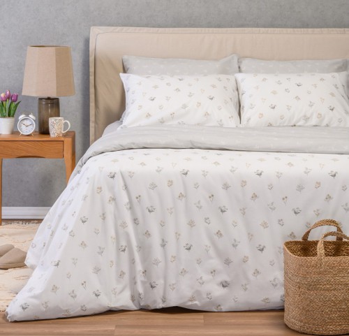 Σεντόνια King Size (Σετ) με Λάστιχο Melinen Ultra Line Spring Light Grey