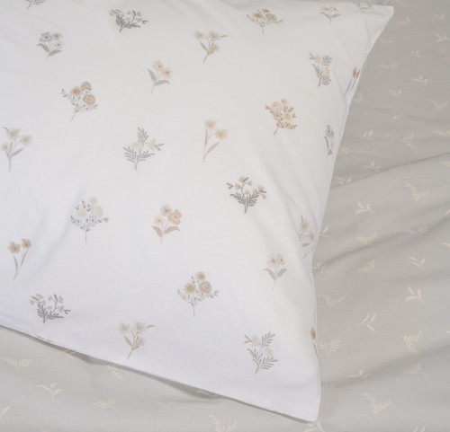 Ζεύγος Μαξιλαροθήκες (σχ. Πανωσέντονου) Melinen Ultra Line Spring Light Grey