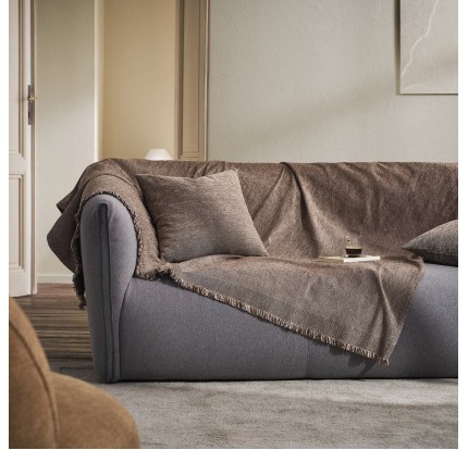 Ριχτάρι Τριθέσιου Καναπέ 180x310cm Gofis Home Valkyrie Leather Brown 234/22 Ριχτάρι Τριθέσιου Καναπέ 180x310cm Gofis Home Valkyrie Leather Brown 234/22