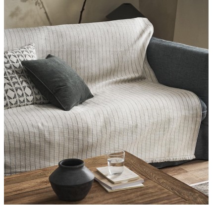 Ριχτάρι Τριθέσιου Καναπέ 180x310cm Gofis Home Thyra Beige/Grey 273/05 Ριχτάρι Τριθέσιου Καναπέ 180x310cm Gofis Home Thyra Beige/Grey 273/05