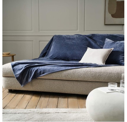 Ριχτάρι Μονοθέσιου Καναπέ/Πολυθρόνας 180x180cm Gofis Home Luna Grey Blue 427/09