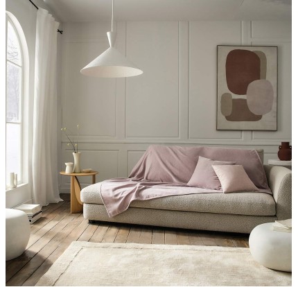 Ριχτάρι Διθέσιου Καναπέ 180x250cm Gofis Home Luna Grey Mauve 427/19