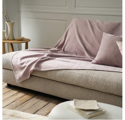 Ριχτάρι Διθέσιου Καναπέ 180x250cm Gofis Home Luna Grey Mauve 427/19
