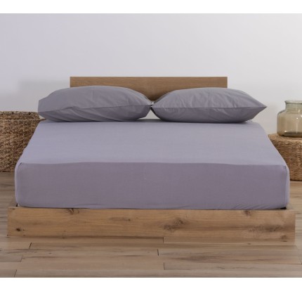 Σεντόνι Μακό Υπέρδιπλο με Λάστιχο Jersey 1.60x2.00 +30 Nef - Nef Light Grey Σεντόνι Μακό Υπέρδιπλο με Λάστιχο Jersey 1.60x2.00 +30 Nef - Nef Light Grey