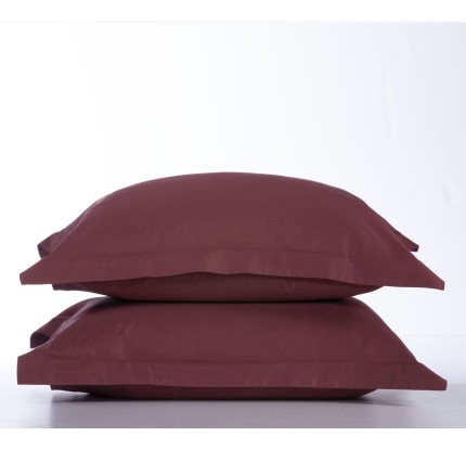 Ζεύγος Μαξιλαροθήκες Βαμβακοσατέν 52x 72 Nef-Nef Elements Bordeaux Ζεύγος Μαξιλαροθήκες Βαμβακοσατέν 52x 72 Nef-Nef Elements Bordeaux
