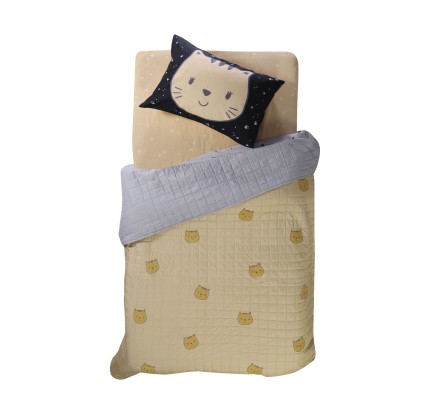 Κουβερλί Μονό Nef - Nef Cute Cat Yellow Κουβερλί Μονό Nef - Nef Cute Cat Yellow