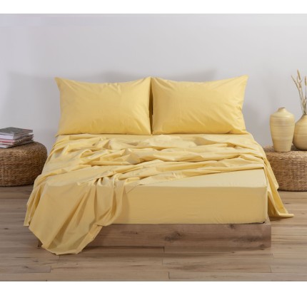 Σεντόνι Μονό 1.70x2.70 Nef-Nef Basic Yellow Σεντόνι Μονό 1.70x2.70 Nef-Nef Basic Yellow