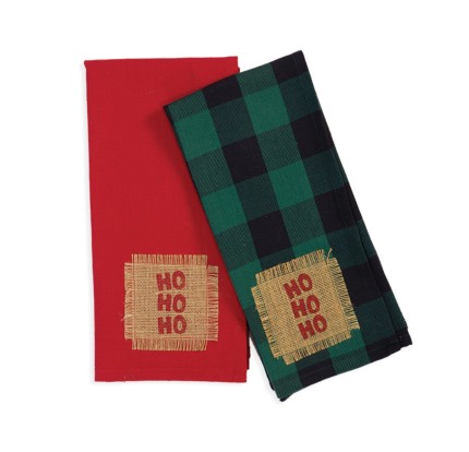 Ποτηρόπανα Σετ 2 τμχ Nef-Nef Christmas Time Red/Green Ποτηρόπανα Σετ 2 τμχ Nef-Nef Christmas Time Red/Green