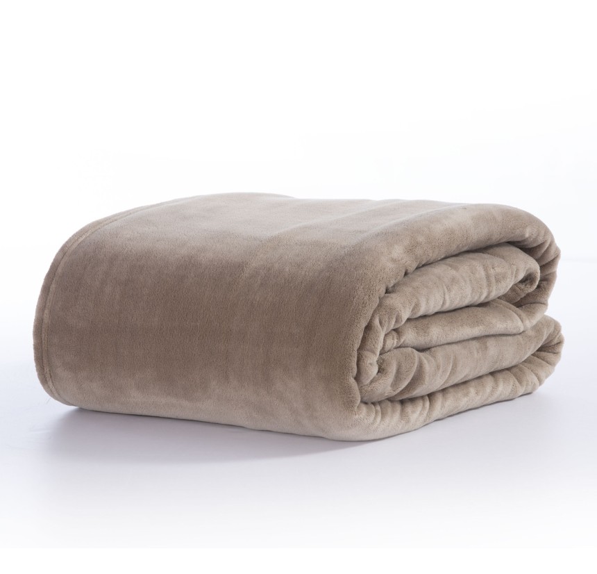 Κουβέρτα Fleece Μονή  Nef - Nef Cozy Beige