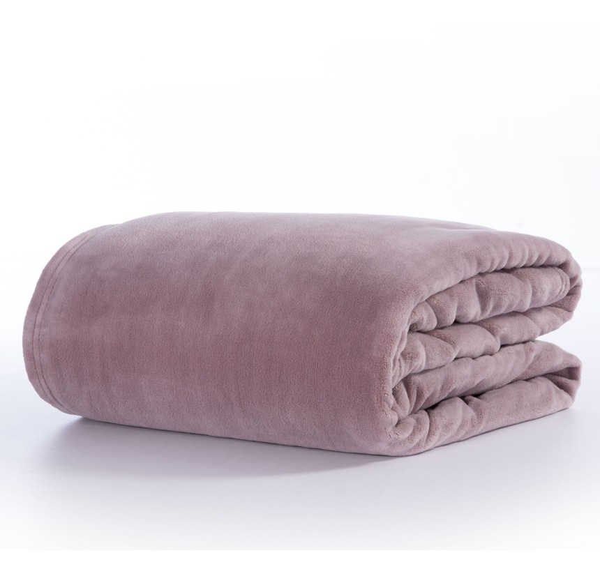 Κουβέρτα Fleece Μονή  Nef - Nef Cozy Mauve