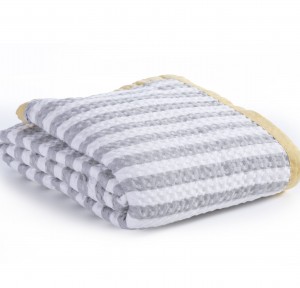 Παιδική Κουβέρτα Πικέ Μονή Nef-Nef Happy Stripe Grey