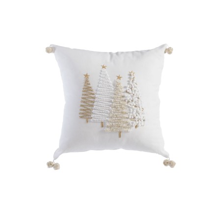Χριστουγεννιάτικο Διακοσμητικό Μαξιλάρι (30x 45) Nef- Nef Gold Trees White