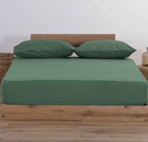 Σεντόνι Μακό Υπέρδιπλο με Λάστιχο Jersey 1.60x2.00 +30 Nef - Nef Green