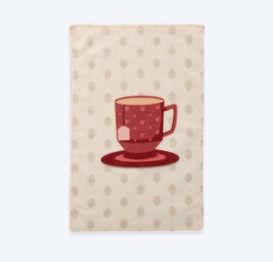 Πετσέτα Κουζίνας Βελουτέ  40x60 Nef-Nef Cup Of Tea Ecru