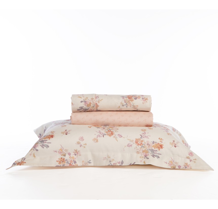 Σεντόνια Υπέρδιπλα (Σετ) Βαμβακοσατέν Nef - Nef Lefebr Ecru/ Rose Σεντόνια Υπέρδιπλα (Σετ) Βαμβακοσατέν Nef - Nef Lefebr Ecru/ Rose