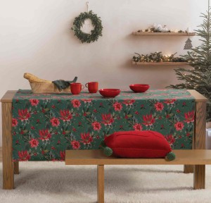 Χριστουγεννιάτικο Τραπεζομάντηλο (140x 240) Nef - Nef Mistletoe Green