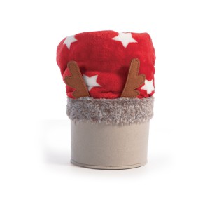 Χριστουγεννιάτικη Κουβέρτα - Διακοσμητικό Ριχτάρι 110x140 Nef-Nef Christmas Starlight Red/Ecru