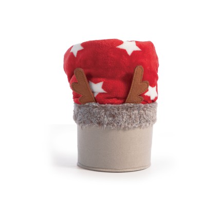 Χριστουγεννιάτικη Κουβέρτα - Διακοσμητικό Ριχτάρι 110x140 Nef-Nef Christmas Starlight Red/Ecru