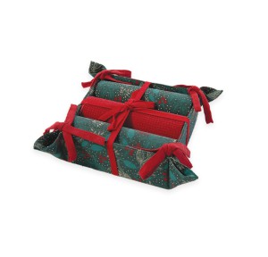 Χριστουγεννιάτικο Καλάθι με Ποτηρόπανα Σετ 3τμχ Nef-Nef Leaves Multi Χριστουγεννιάτικο Καλάθι με Ποτηρόπανα Σετ 3τμχ Nef-Nef Leaves Multi