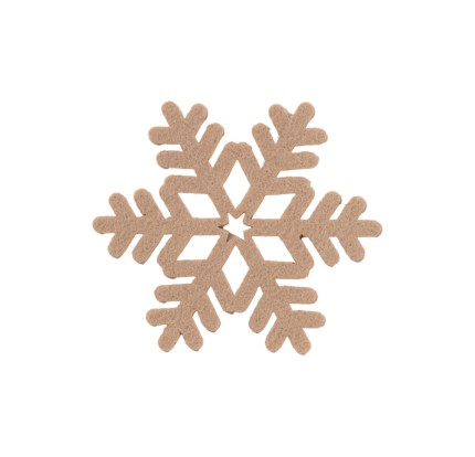 Χριστουγενιάτικο Σουβέρ Σετ 4τμχ Snow Felt Beige