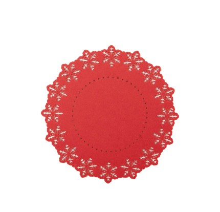 Χριστουγεννιάτικο Σουπλά D.38  Σετ 2 τμχ Nef - Nef Snow Felt Red