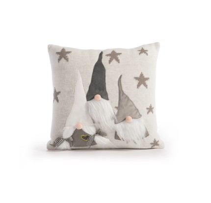 Χριστουγεννιάτικη Διακοσμητική Μαξιλαροθήκη  (40x 40) Nef- Nef Gnome Stars White