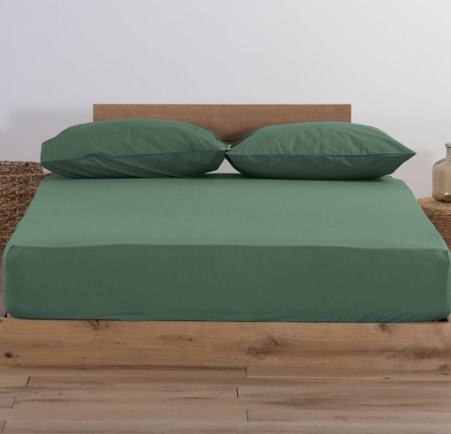 Σεντόνι Μακό Διπλό με Λάστιχο Jersey 1.40x 2.00 +30 Nef - Nef Green