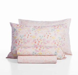 Παιδικά Σεντόνια Μονά (Σετ) Nef - Nef Blossom Day Light Pink