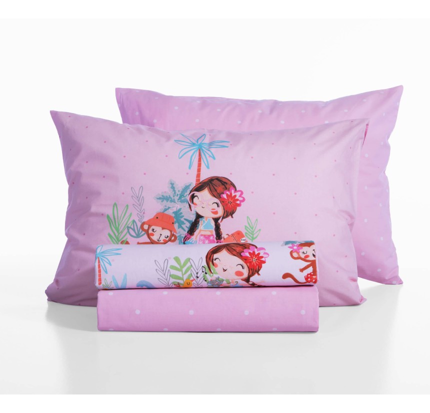 Παιδικά Σεντόνια Μονά (Σετ) Nef - Nef Welcome To India Lilac