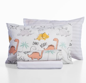 Παιδικά Σεντόνια Μονά (Σετ) Nef - Nef Dinosaur Art Ecru