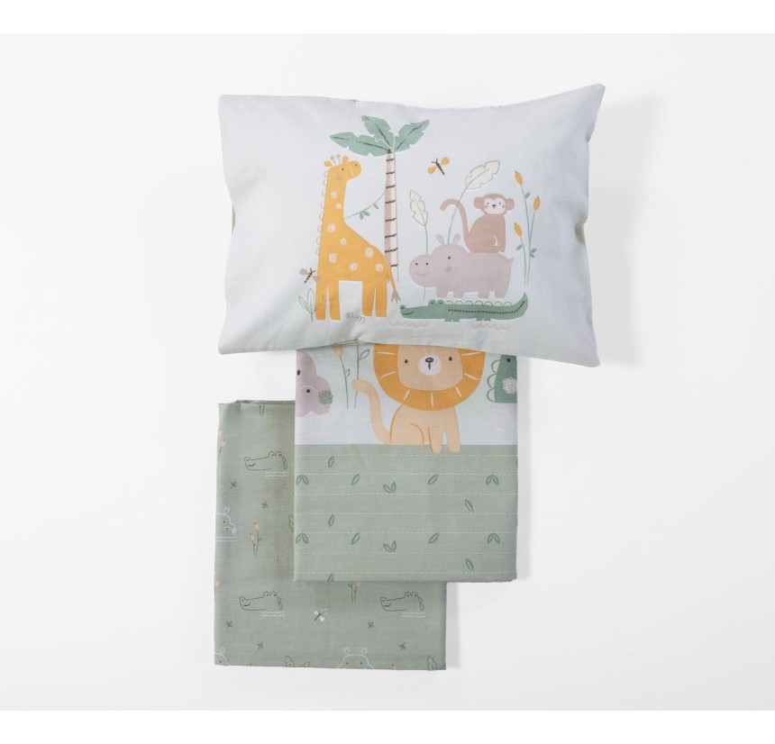 Σεντόνια Κούνιας (Σετ) Nef-Nef Savana Green