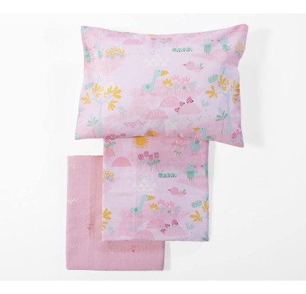 Σεντόνια Κούνιας (Σετ) Nef-Nef Spring Happiness Pink