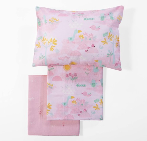 Σεντόνια Κούνιας (Σετ) Nef-Nef Spring Happiness Pink