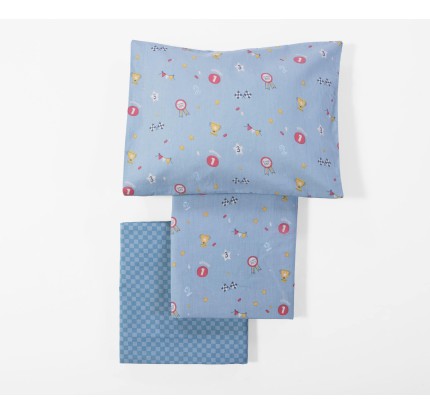 Σεντόνια Κούνιας (Σετ) Nef-Nef Super Boy Blue