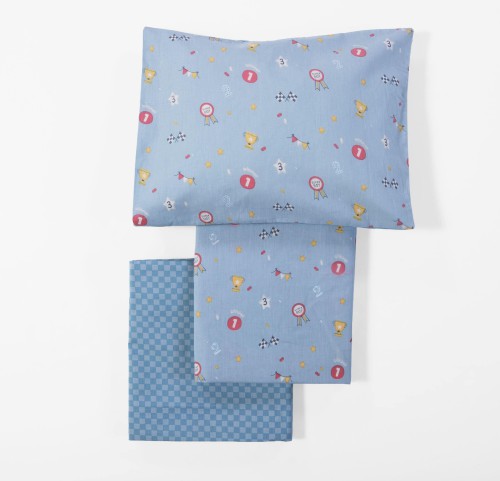 Σεντόνια Κούνιας (Σετ) Nef-Nef Super Boy Blue