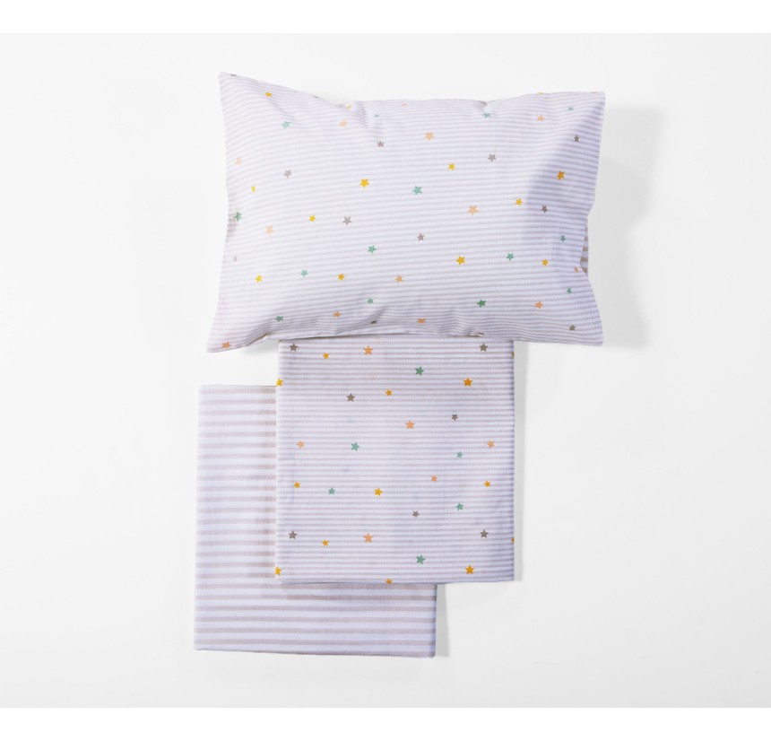 Σεντόνια Κούνιας (Σετ) Nef-Nef Happy Off White