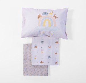 Σεντόνια Κούνιας (Σετ) Nef-Nef Jungle In Motion Ecru