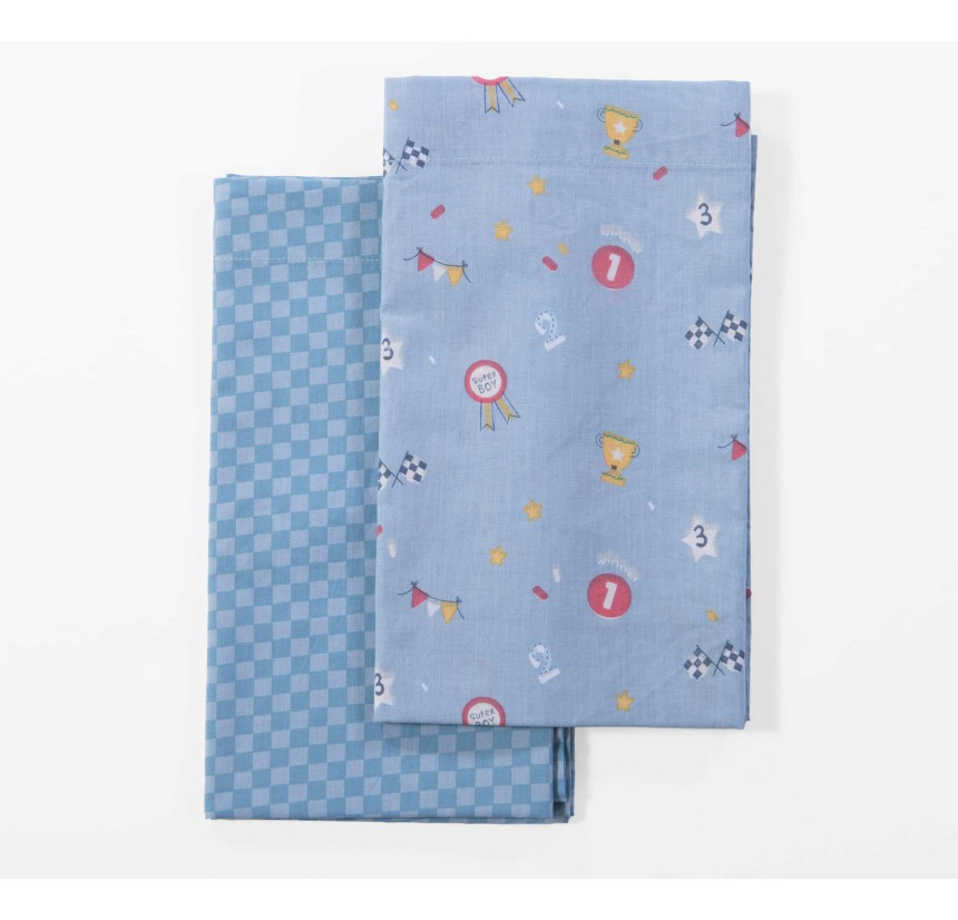 Σεντόνια Λίκνου (Σετ) Nef-Nef Super Boy Blue