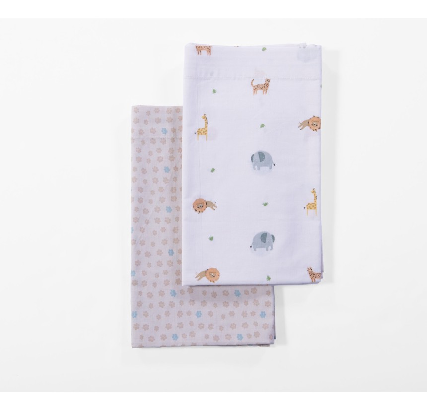 Σεντόνια Λίκνου (Σετ) Nef-Nef Jungle In Motion Ecru