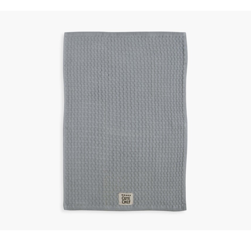 Ποτηρόπανο Πικέ Κουζίνας 45x68 Nef-Nef Cute Chef Light Grey