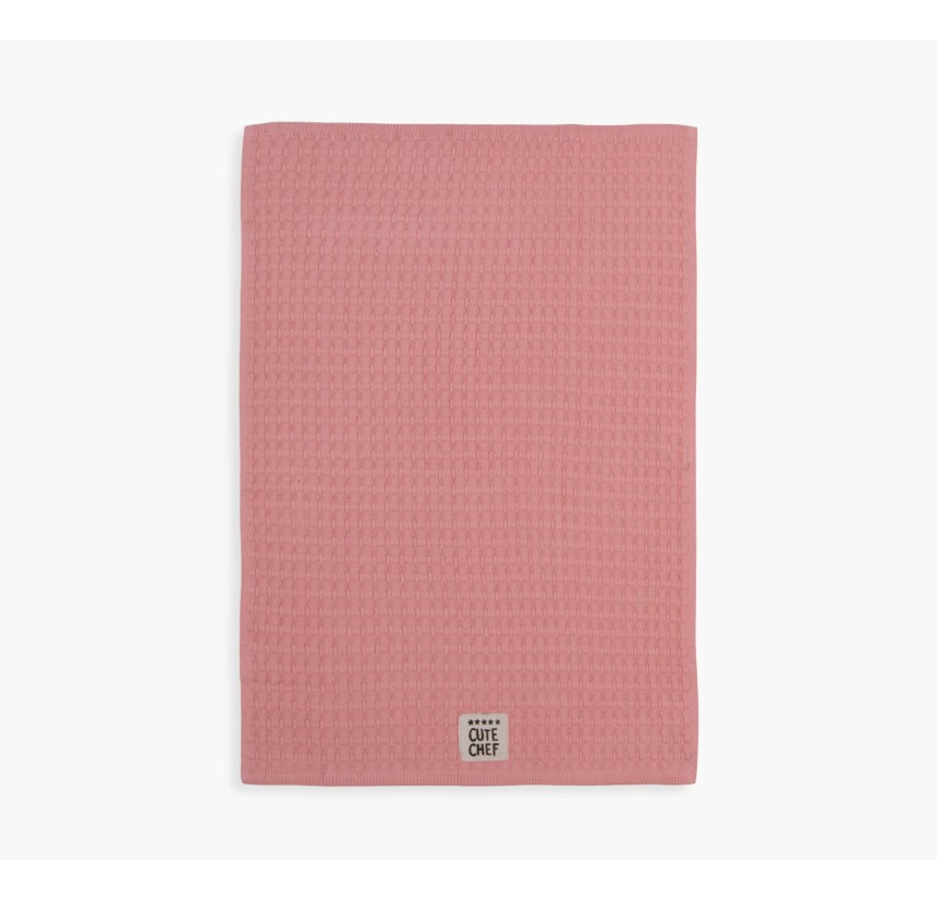 Ποτηρόπανο Πικέ Κουζίνας 45x68 Nef-Nef Cute Chef Pink