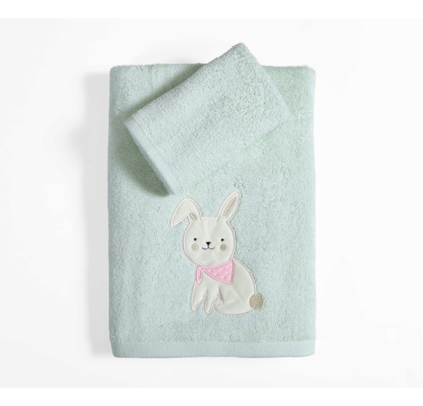 Παιδικές Πετσέτες Σετ (2τμχ) Nef- Nef Pic Nic Together Milky Green