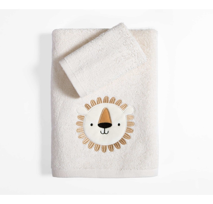 Παιδικές Πετσέτες Σετ (2τμχ) Nef- Nef Jungle In Motion Ecru