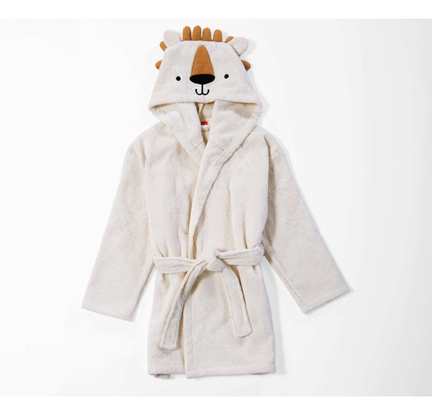 Βρεφικό Μπουρνούζι Με Κουκούλα Nef-Nef Jungle In Motion Ecru