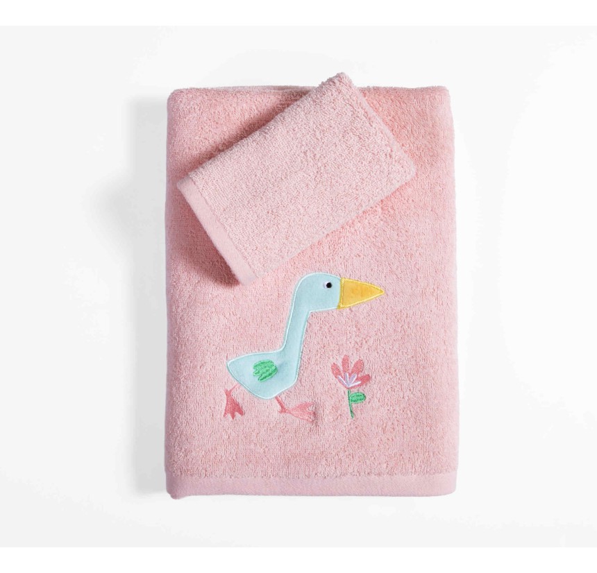 Παιδικές Πετσέτες Σετ (2τμχ) Nef- Nef Spring Happiness Pink