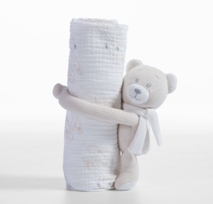 Κουβερτάκι Αγκαλιάς 75x100 Με Αρκουδάκι Teddy Nef-Nef Beige